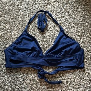 Shade & Shore Blue Halter Bikini Top Classic Swimwear